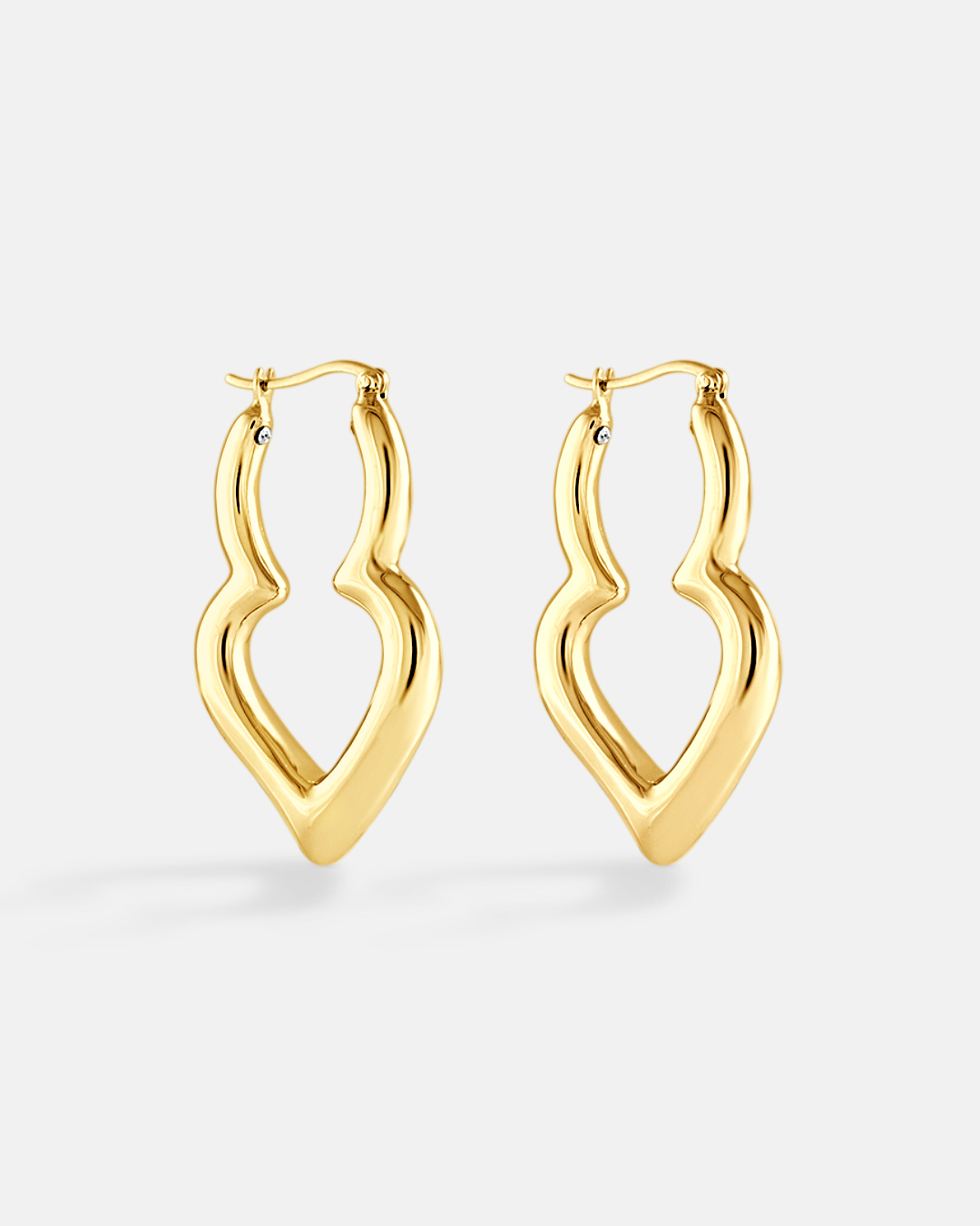 Gold electroformed earrings