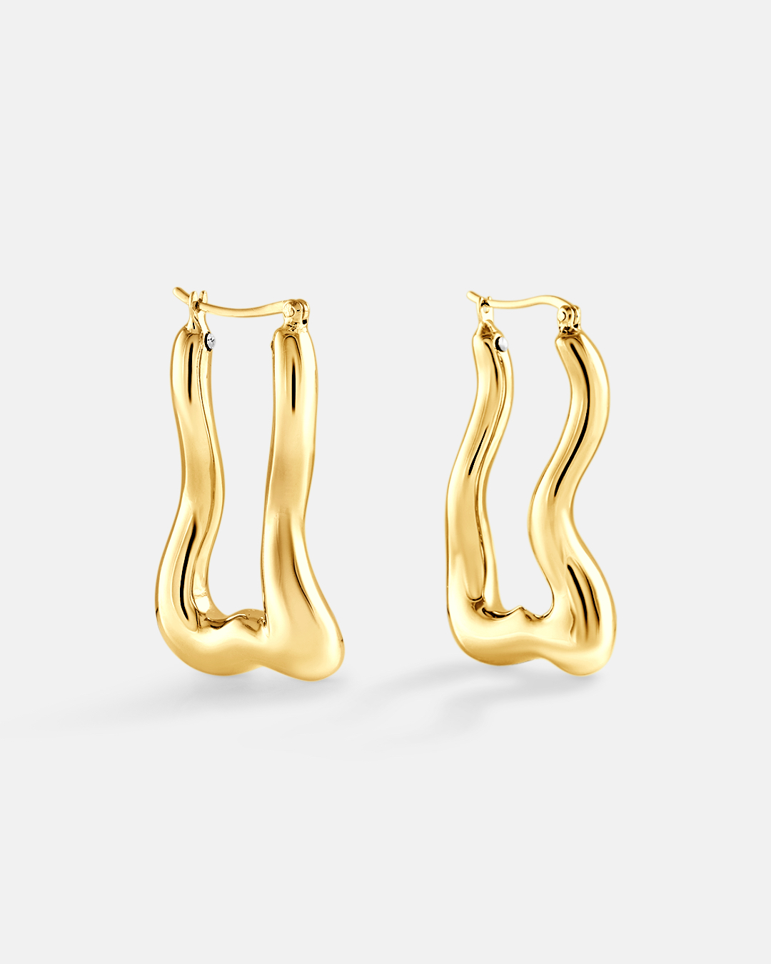Gold electroformed earrings