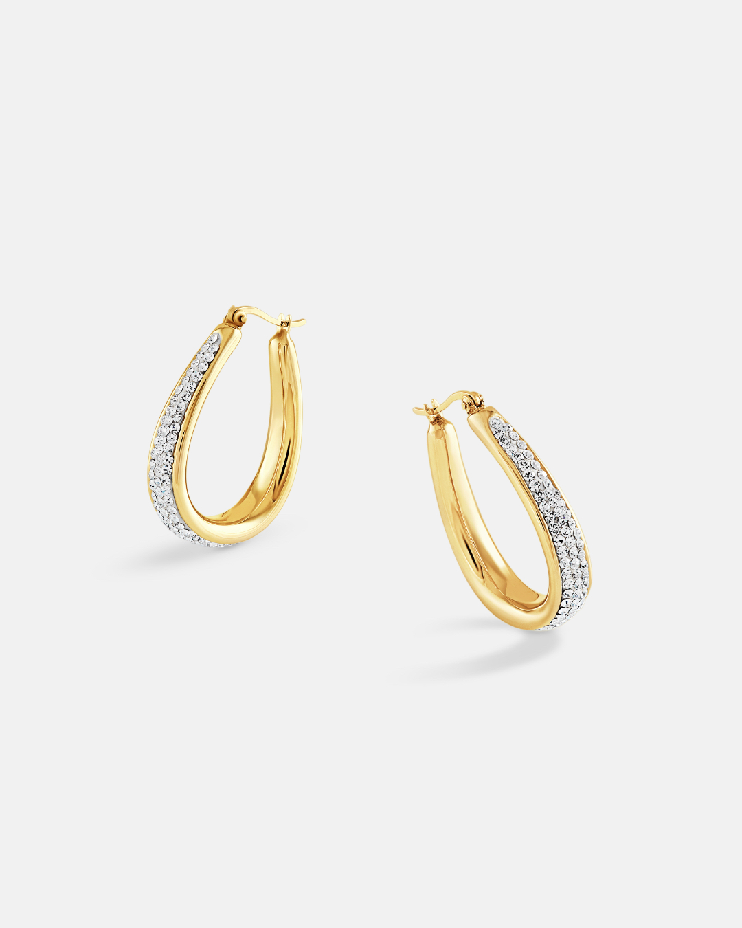 Gold electroformed earrings