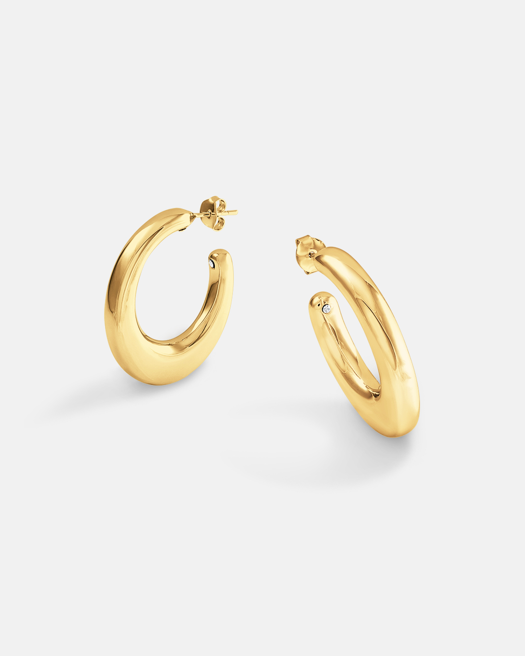 Gold electroformed earrings